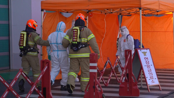 코로나19 관련 시설 대응종합훈련 모습. / 서울시 제공