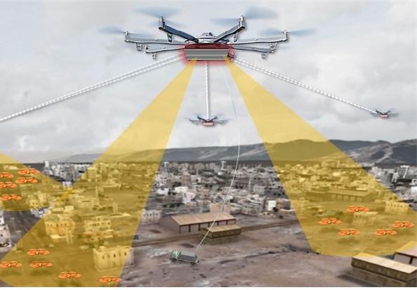 드론을 활용한 배출시설밀집지역 측정 예시. / 서울시