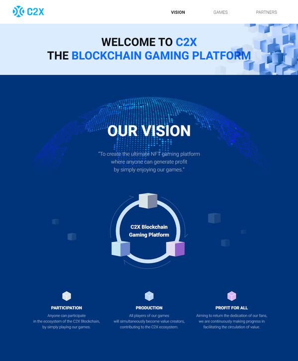 C2X 티징 사이트 / 사진=컴투스홀딩스