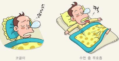 수면무호흡증의 주요 증상/제공=보건복지부, 대한의학회