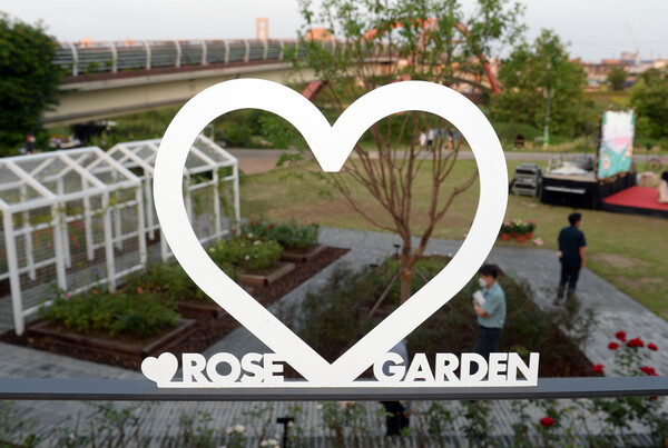 오산천에 위치한 장미정원. 오산시는 시 전체를 정원화하는 프로젝트에 착수했다./오산시