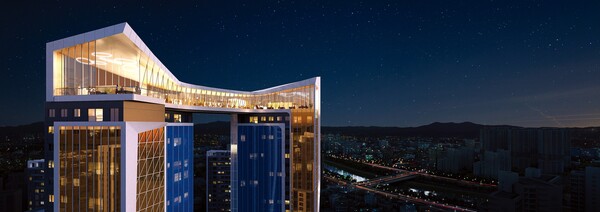 현대건설이 수주한 대구 봉덕1동 재개발사업 스카이커뮤니티 예상도. /현대건설 제공