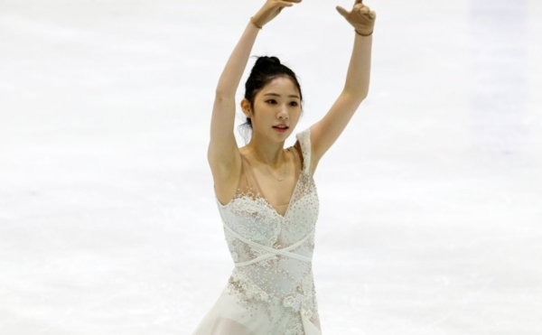 27일 경기도 의정부실내빙상장에서 열린 제103회 전국동계체육대회 피겨 프리 스케이팅 경기에서 고려대 최다빈이 경기를 마친 후 인사하고 있다. /연합뉴스