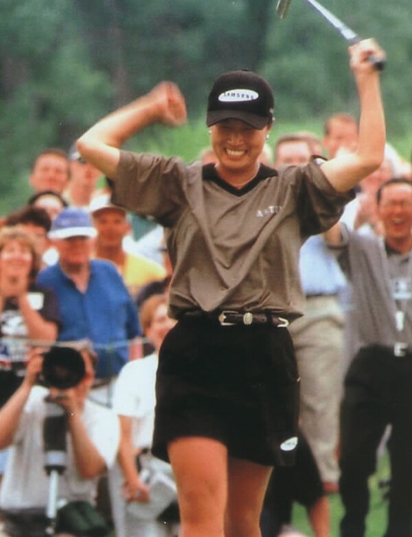 1998년 US여자오픈 우승 당시 박세리의 모습. /연합뉴스