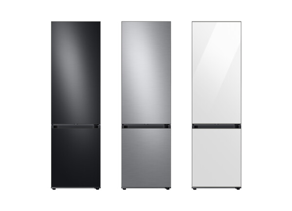 영국 소비자 매체 ‘위치(Which?)'가 발표한 ‘상냉장·하냉동(BMF, Bottom Mount Freezer)’냉장고 평가에서 1위를 차지한 삼성전자의 3개 모델. /사진=삼성전자 제공