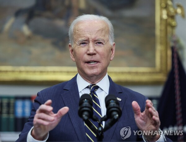 11일(현지시간) 조 바이든 미국 대통령은 러시아에 대한 최혜국 지위를 박탈하겠다고 발표했다. /연합뉴스