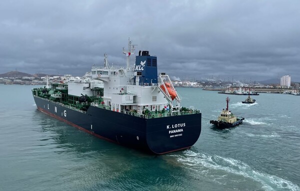 세계 최대규모인 18,000㎥급 벙커링선인 케이로터스(K.Lotus)호가 지난주 네덜란드로 출항했다./한국가스공사