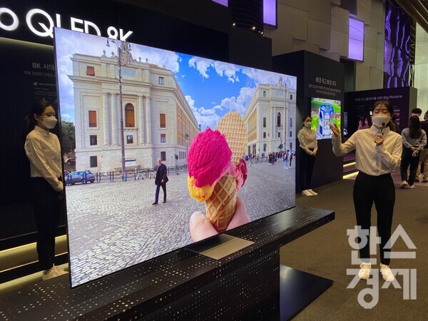 31일 서울 서초동 삼성 딜라이트 홍보관에서 2022년 삼성 TV 신제품 체험 행사가 열렸다. /사진=최정화 기자