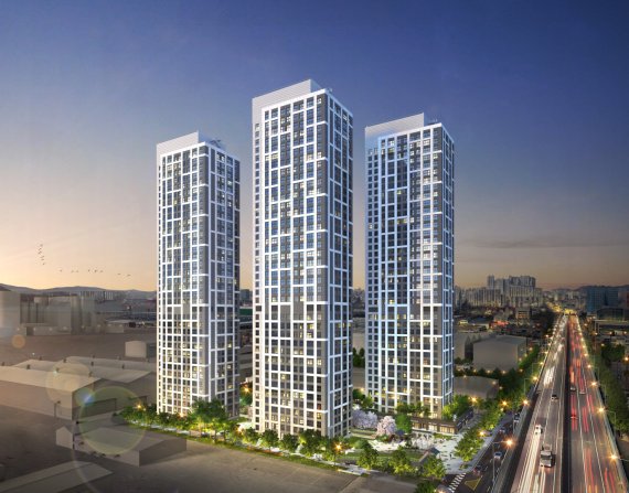 e편한세상 시티 항동 마리나 투시도. / DL이앤씨