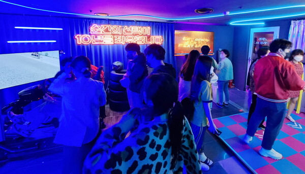 성수동에 위치한 LG 올레드 TV 이색 체험공간 '금성오락실'. /사진=LG전자