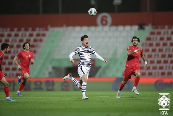 황의조는 카타르 월드컵 아시아 지역 최종예선 8경기에서 한 골도 기록하지 못했다. /KFA 제공