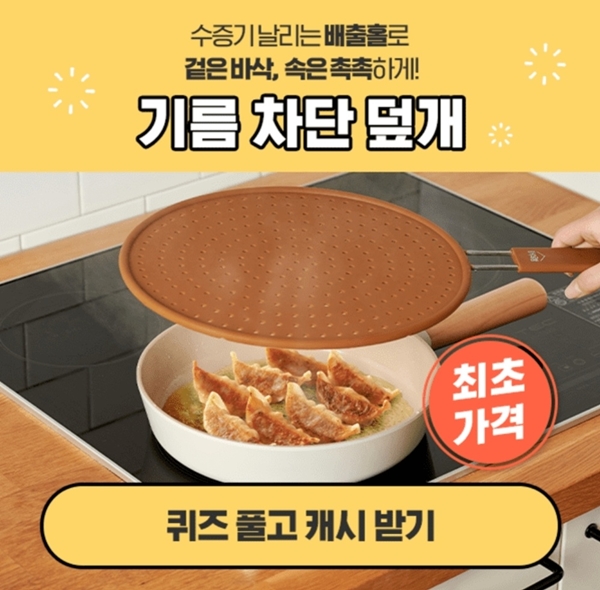 하루공방 기름차단 덮개 캐시워크 돈버는퀴즈 정답이 공개됐다. / 캐시워크