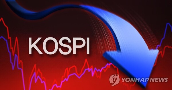 23일 코스피는 1.22% 하락 마감하며 연일 연저점을 경신했다. /연합뉴스