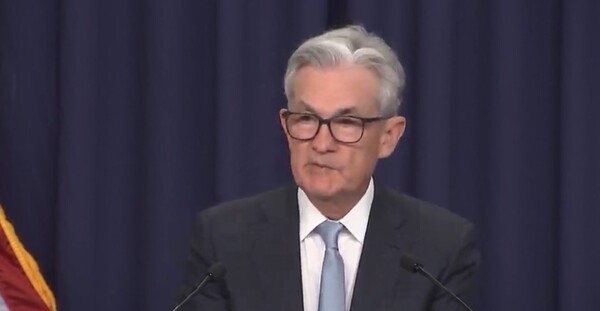 FOMC 회의 후 기준금리 인상을 발표하고 있는 제롬 파월 미 연준 의장 /Fed