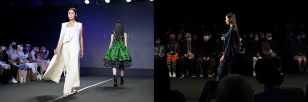 6일 오전 서울 종로구 도화서길에서 열린 2023 S/S 패션코드 패션쇼에서 모델들이 워킹을 하고 있다. /김근현 기자