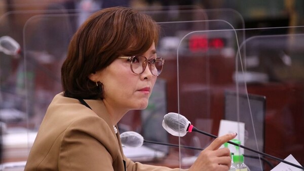 임오경 의원이 13일 오전 국회 문화체육관광위원회에서 열린 한국콘텐츠진흥원 등에 대한 국정감사에서 질의하고 있다. /국회사진기자단 제공