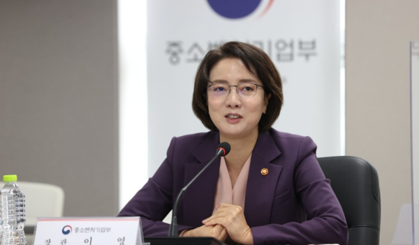 중소벤처 규제혁신 전략회의서 발언하는 이영 장관. / 연합뉴스