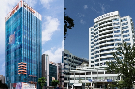 왼쪽부터)365mc 전경, 경희의료원 전경/제공=경희의료원