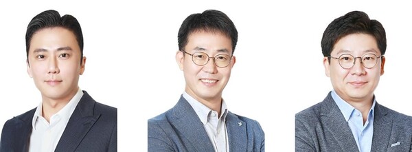 홍정혁 사장(왼쪽부터), 류철한 전무, 민승배 전무/사진=BGF그룹 제공