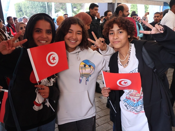 튀니지를 응원하는 여성 팬들 / 튀니스(튀니지)=이수현 기자 jwdo95@sporbiz.co.kr