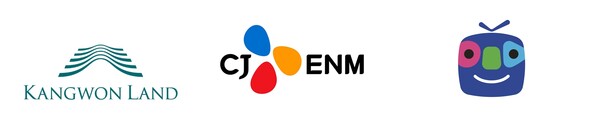 (왼쪽부터) 강원래드, CJ ENM, 아프리카TV 로고. 