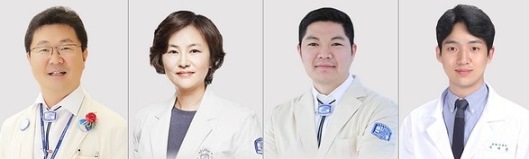 왼쪽부터)은평성모병원 배시현·정은선 교수, 서울성모병원 성필수 교수, 국군고양병원 이재준 전문의/제공=가톨릭대 은평성모병원