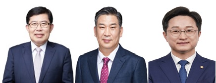 (오른쪽부터) 국민의힘 윤창현 의원과 최승재 의원, 더불어민주당 강병원 의원. /금융소비자연맹