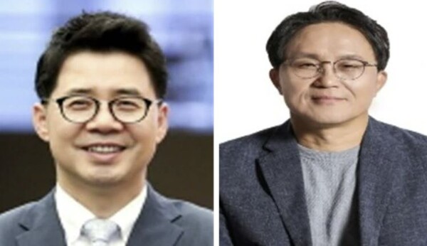 (왼쪽부터) 박상규 SK엔무브 사장, 김철중 SK아이이테크놀로지 사장 /사진=SK이노베이션