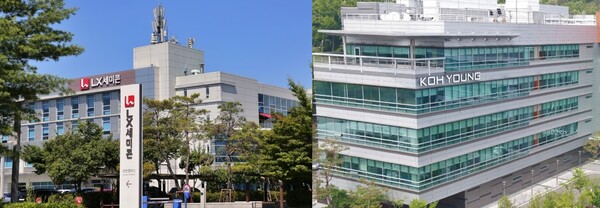 LX세미콘 대전캠퍼스(왼쪽)와 고영테크놀러지 R&D센터. / 각 사 제공 