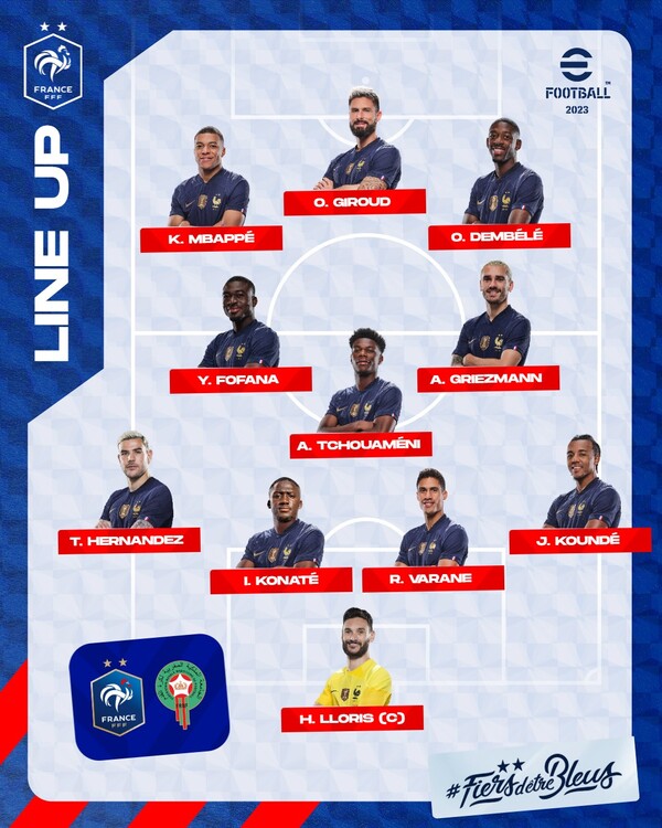 프랑스는 라비오와 우파메카노가 명단 제외됐다. /프랑스 축구 국가대표팀 트위터