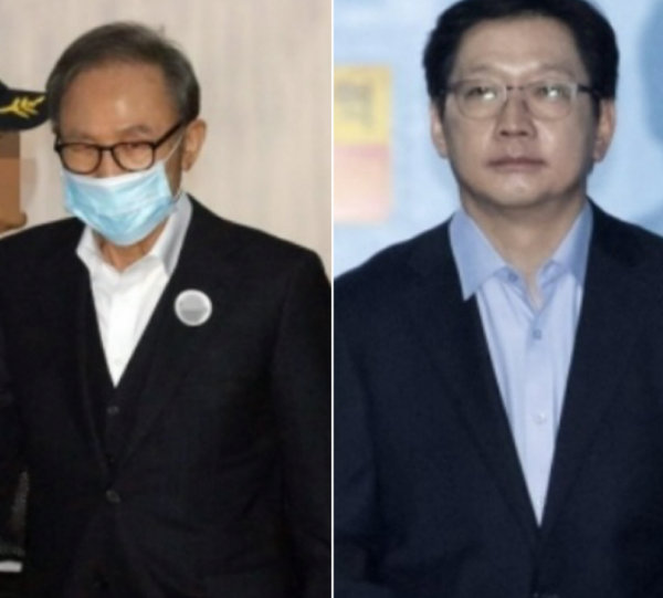 이명박 전 대통령(좌) 김경수 전 경남지사. / 사진=연합뉴스