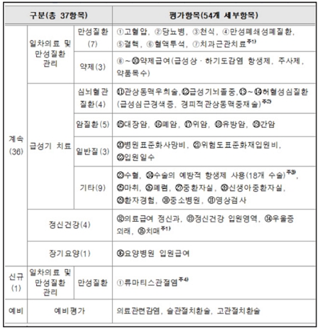 2023년 요양급여 적정성 평가 추진 항목/제공=건강보험심사평가원
