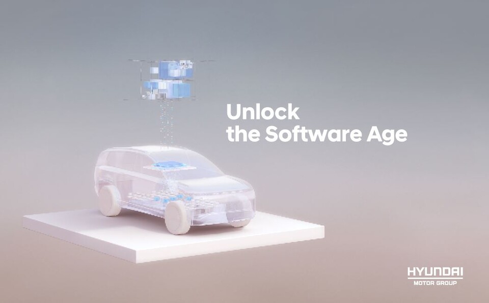 현대차그룹이 'Unlock the Software Age'에서 발표한 소프트웨어 중심 자동차(SDV)의 개념도. /사진=현대차