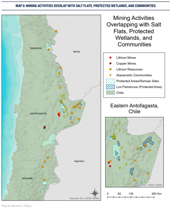 람사르 습지&보호구역에 근접해있는 리튬 채굴장 / NRDC보고서