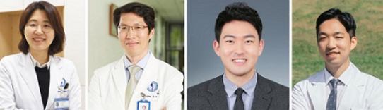 왼쪽부터)신윤미·박래웅 교수, 김청수 연구원, 이동윤 전문의/제공=아주대병원
