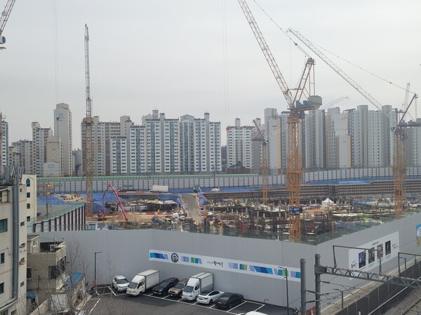 휘경3구역 공사 현장. (사진=문용균 기자)