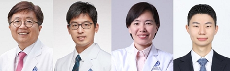 왼쪽부터)안중배·김한상·박유랑 교수, 서동진 인턴/제공=연세의료원