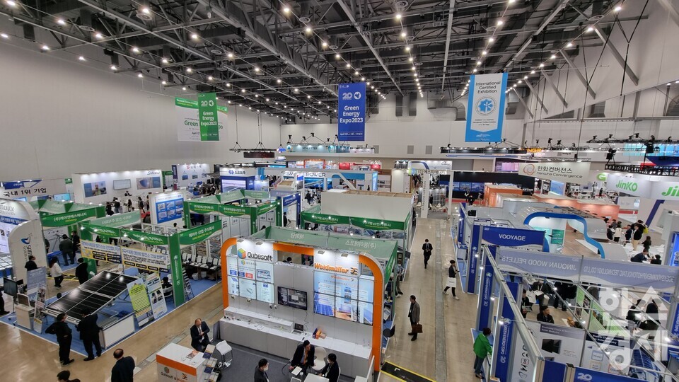 지난 12일부터 14일까지 사흘간 '제20회 국제 그린에너지엑스포'가 열린 대구 엑스코.  
