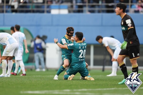 대전하나시티즌은 울산 현대에 2-0 승리를 거머쥐었다. /한국프로축구연맹 제공