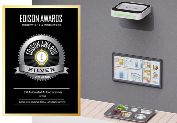 1초 만에 식판을 스캔해 음식의 종류와 양을 분석하는 ‘AI 푸드 스캐너’ / 누비랩 제공