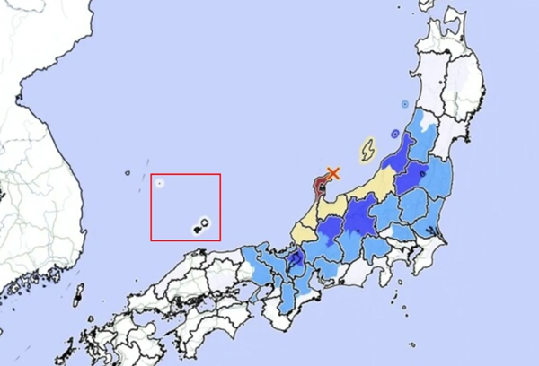 독도를 일본 땅으로 표기한 일본 기상청 지도 / 서경덕 교수 인스타그램 캡처