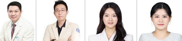 왼쪽부터)성필수 교수·김지훈 임상강사·가톨릭의대 권민정·장소이 학생/제공=서울성모병원