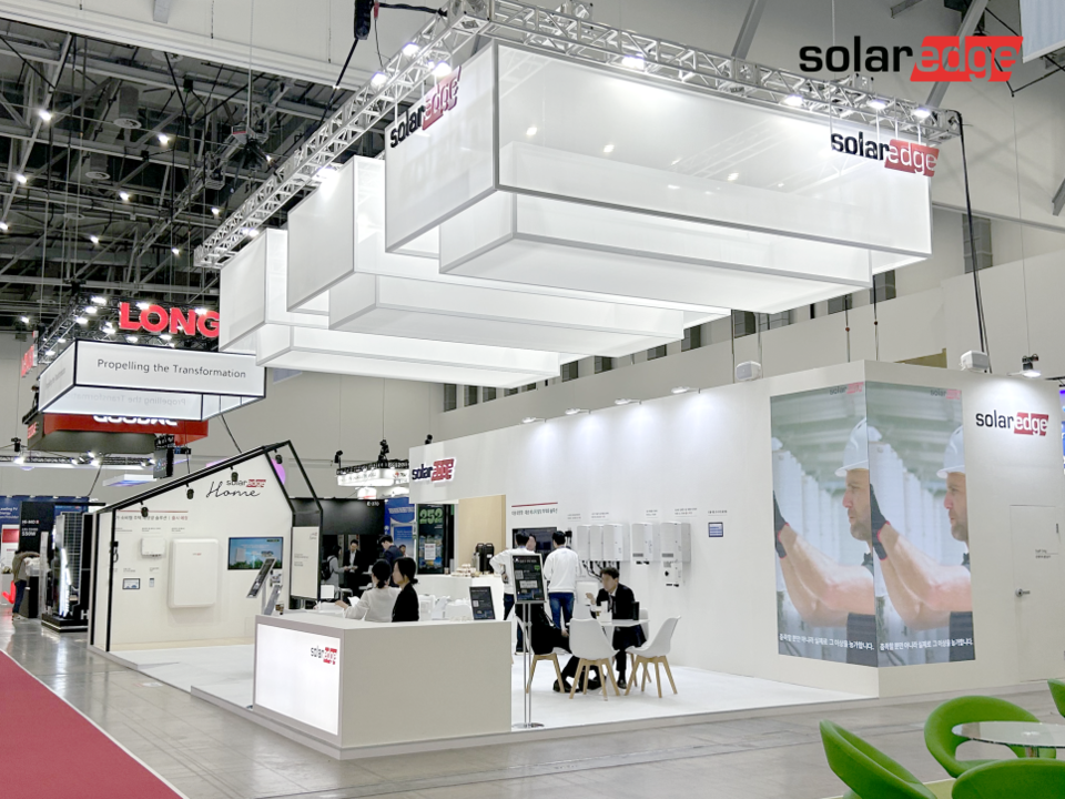 2023 대구 그린에너지엑스포에 참가한 솔라엣지의 부스. / 솔라엣지 제공