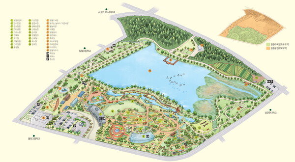 일월수목원 안내 지도./ 수원시 제공