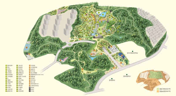 영흥수목원 안내 지도./ 수원시 제공