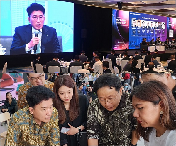 함영주 하나금융그룹 회장이 그룹의 글로벌 위상 강화를 위해 싱가포르, 인도네시아 출장길에 올라 해외 투자자, 현지 고객 및 직원과 소통하고 있다. /하나금융그룹 제공 