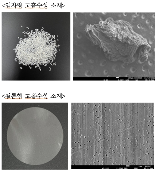 펄프기반 친환경 고흡수성 소재. / 국립산림과학원 제공. 