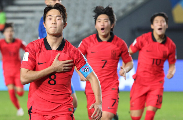 김은중호의 2023 FIFA 아르헨티나 U-20 월드컵 결승 진출이 좌절됐다. /연합뉴스