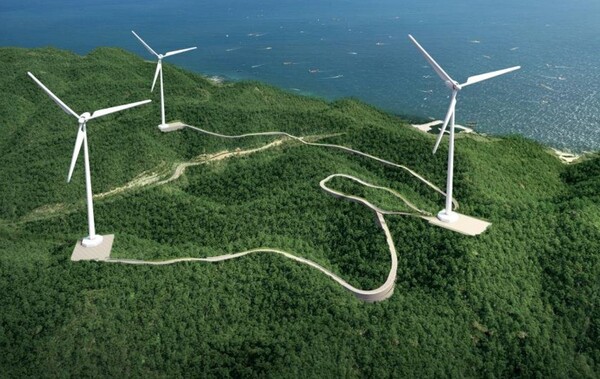 녹색채권을 발행하기 위해서는 한국형 녹색분류체계에 의해 정의된 6대 환경목표 중 하나 이상에 기여하는 녹색경제활동에 자금이 사용돼야 한다. 사진은 코오롱글로벌, 경북 영덕 호지마을 풍력발전단지 / 코오롱글로벌 제공