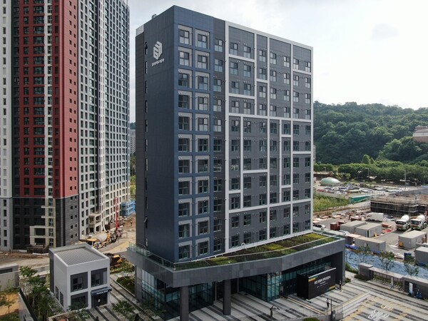 현대엔지니어링이 모듈러 공법으로 시공한 용인 영덕 경기행복주택 (사진=현대엔지니어링)